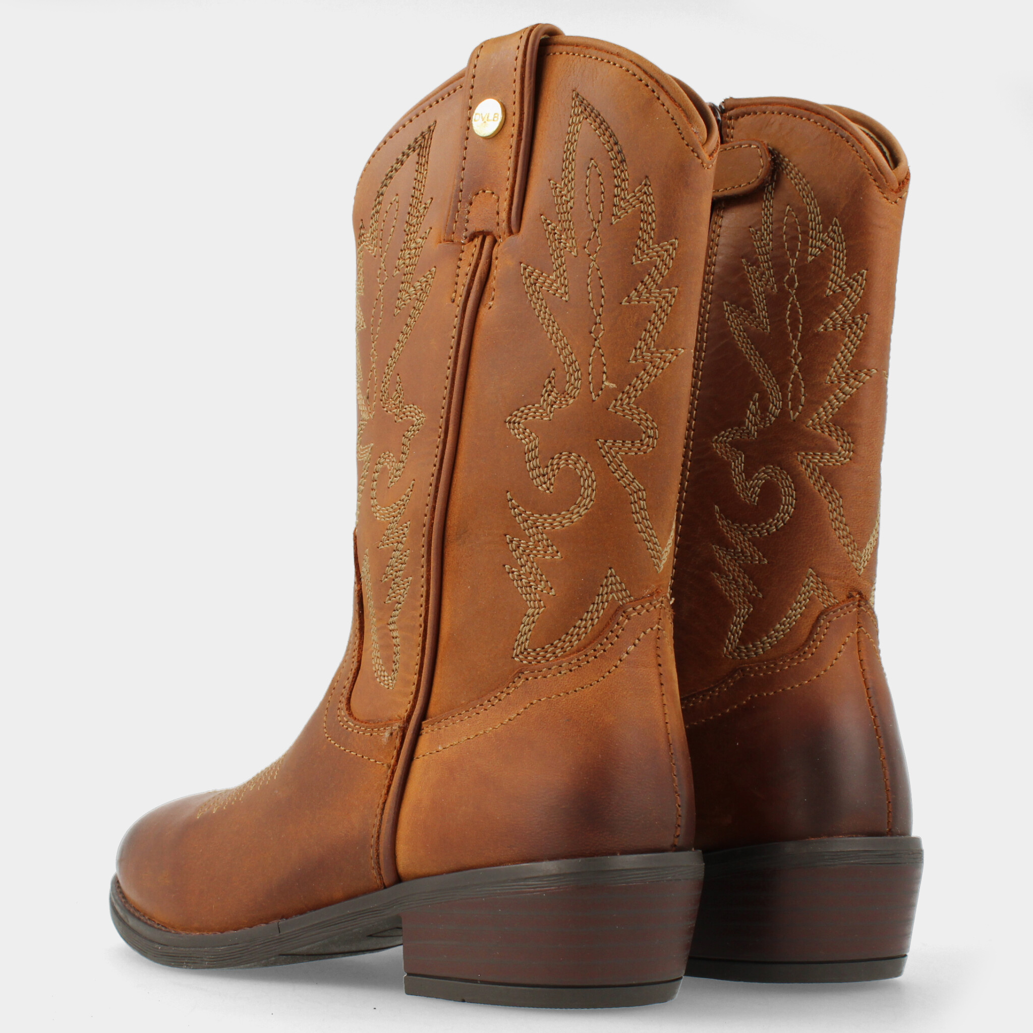 Cognac hoge western boot voor meisjes  | 44374