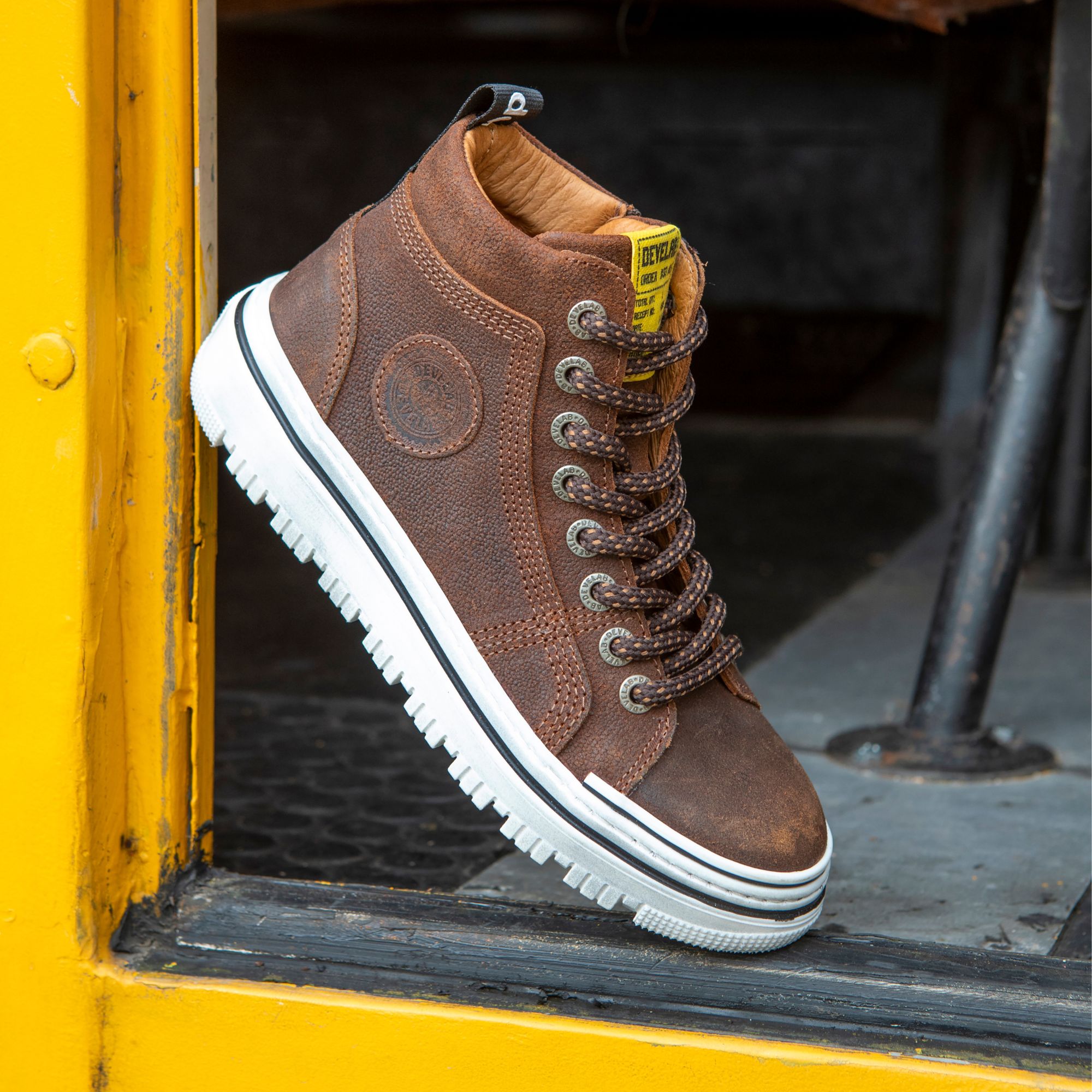 Hoge Cognac Sneakers | Develab 45729