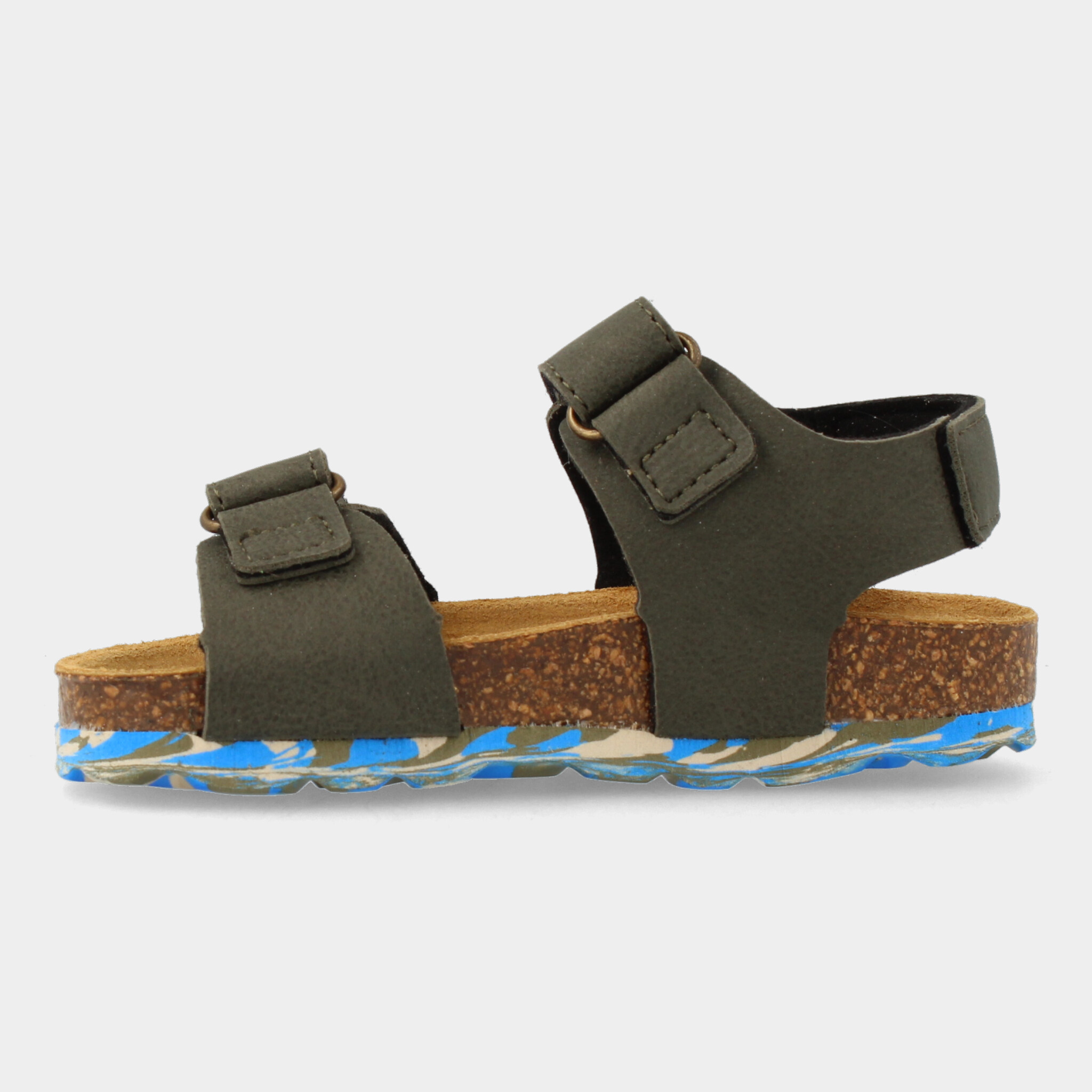 Groene sandalen met blauwe zool |  48213