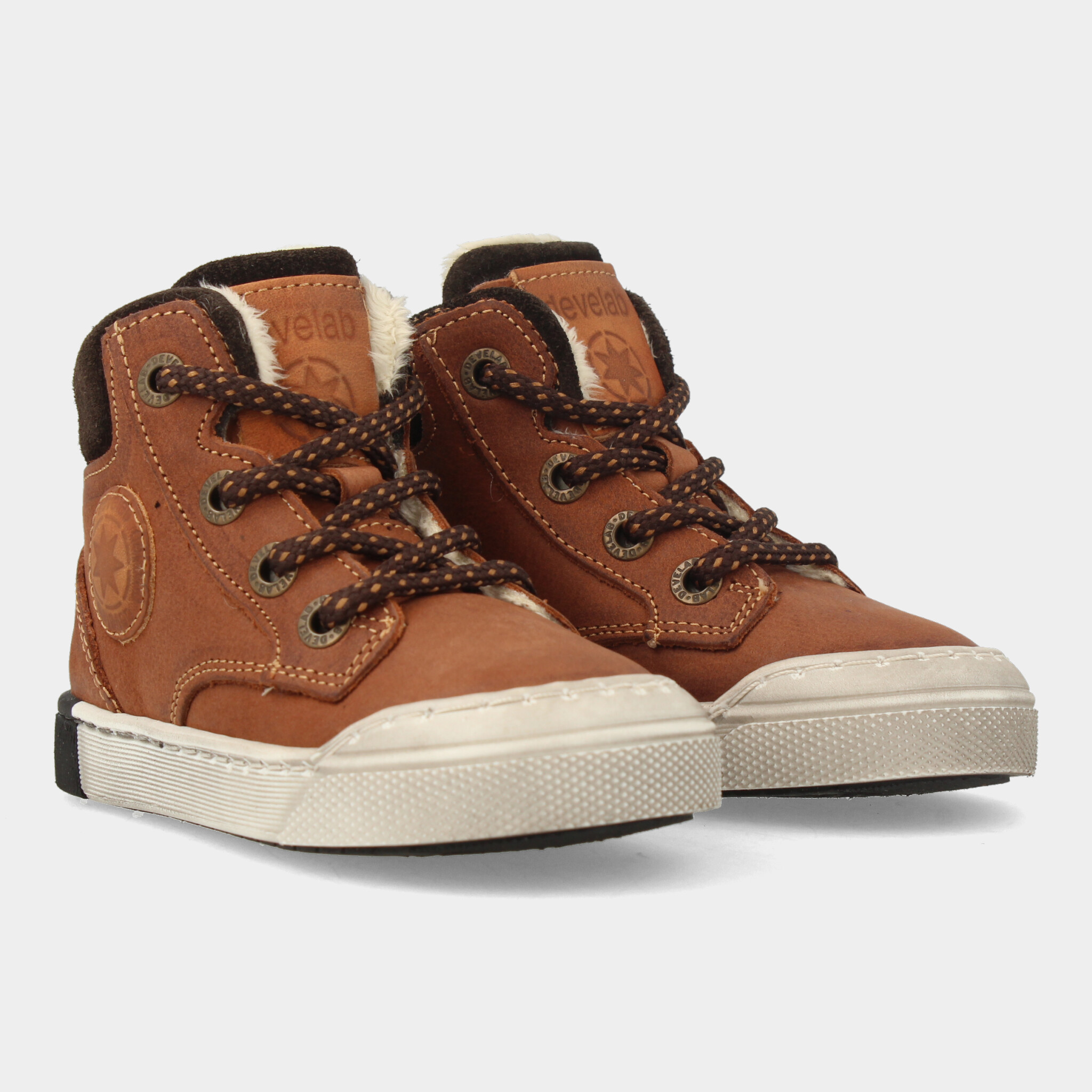 Hoge Cognac Sneakers | Develab 46163