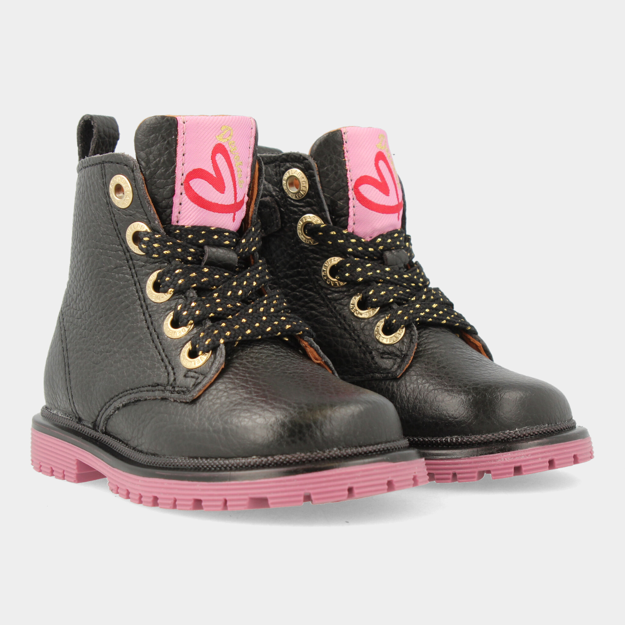 Zwarte Boots Met Roze Zool | Develab 42656
