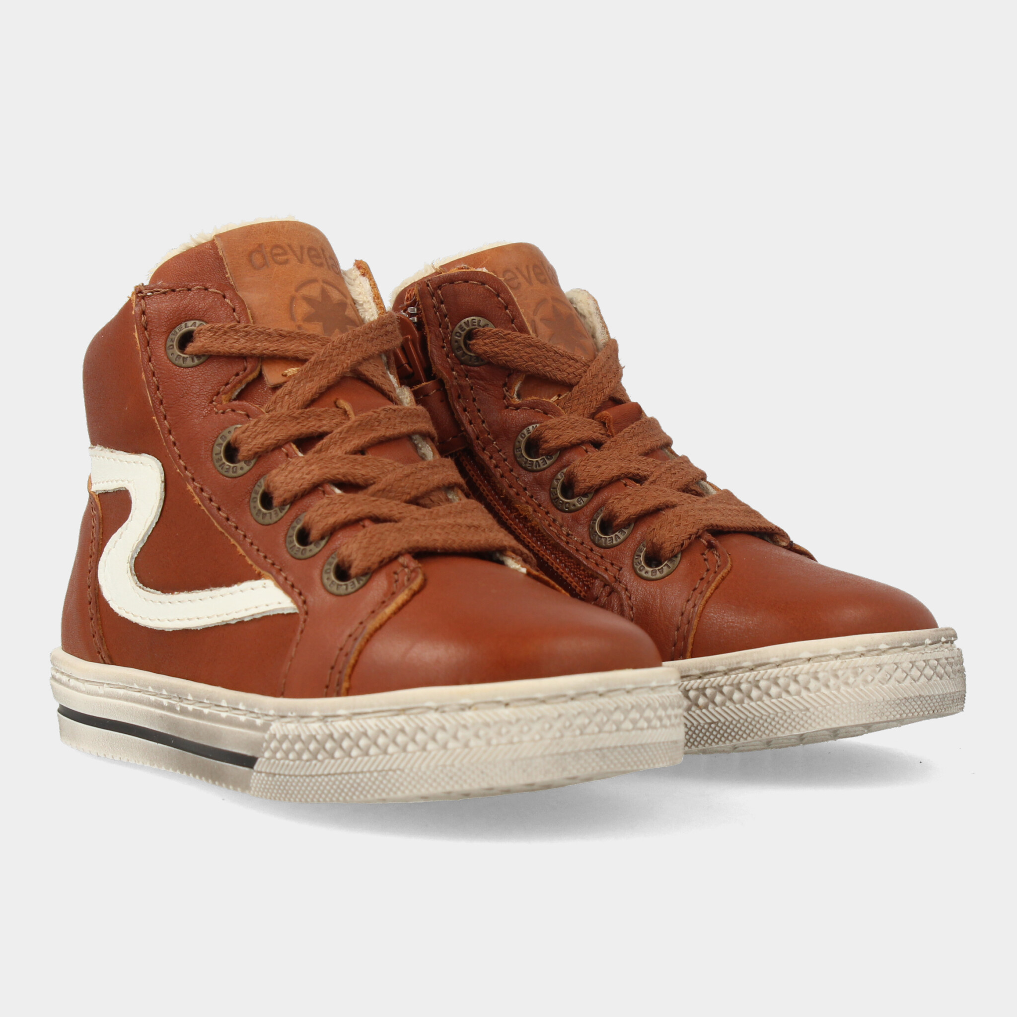 Hoge Cognac Sneakers | Develab 45667