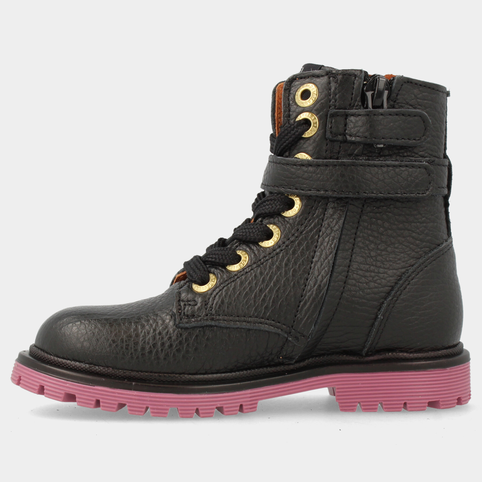 Zwarte boots met roze zool | 42816