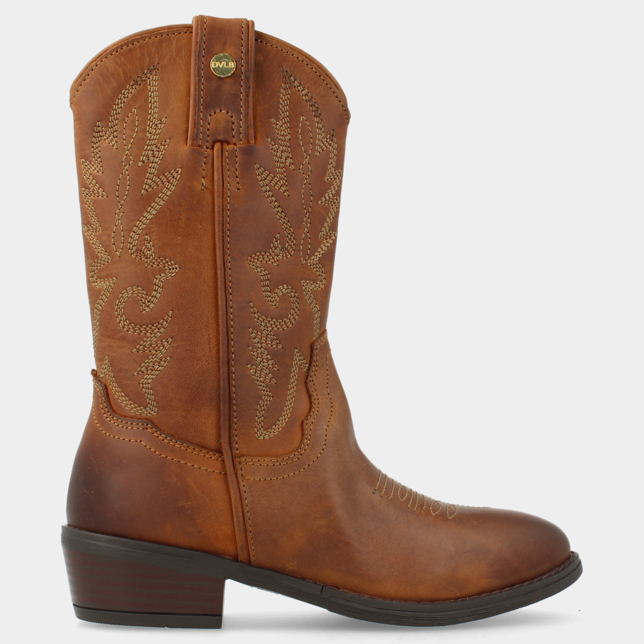 Cognac hoge western boot voor meisjes  | 44374