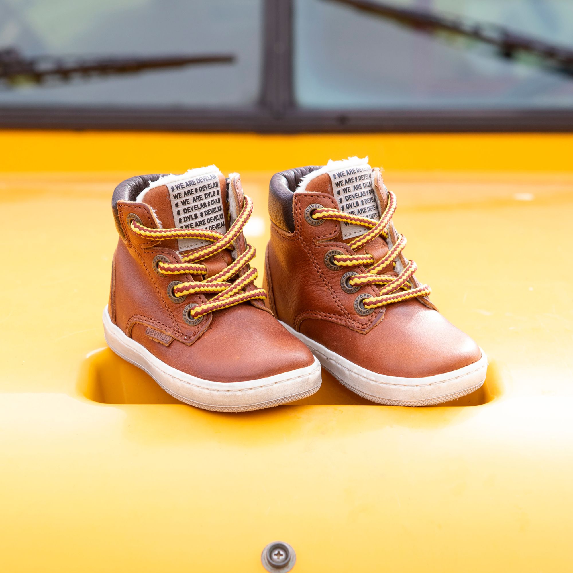 Hoge Cognac Sneakers | Develab 41855