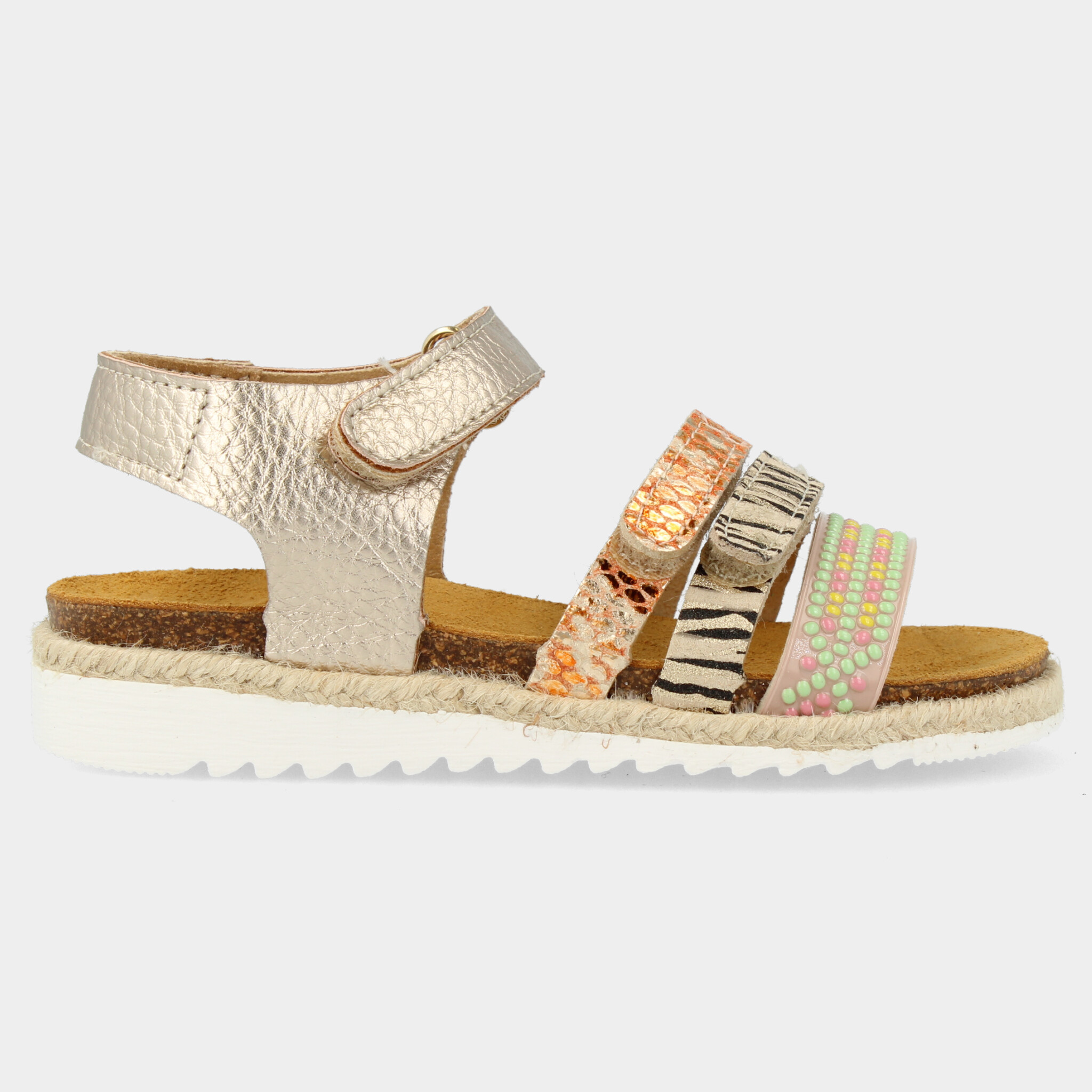 Gouden metallic sandalen | 48480