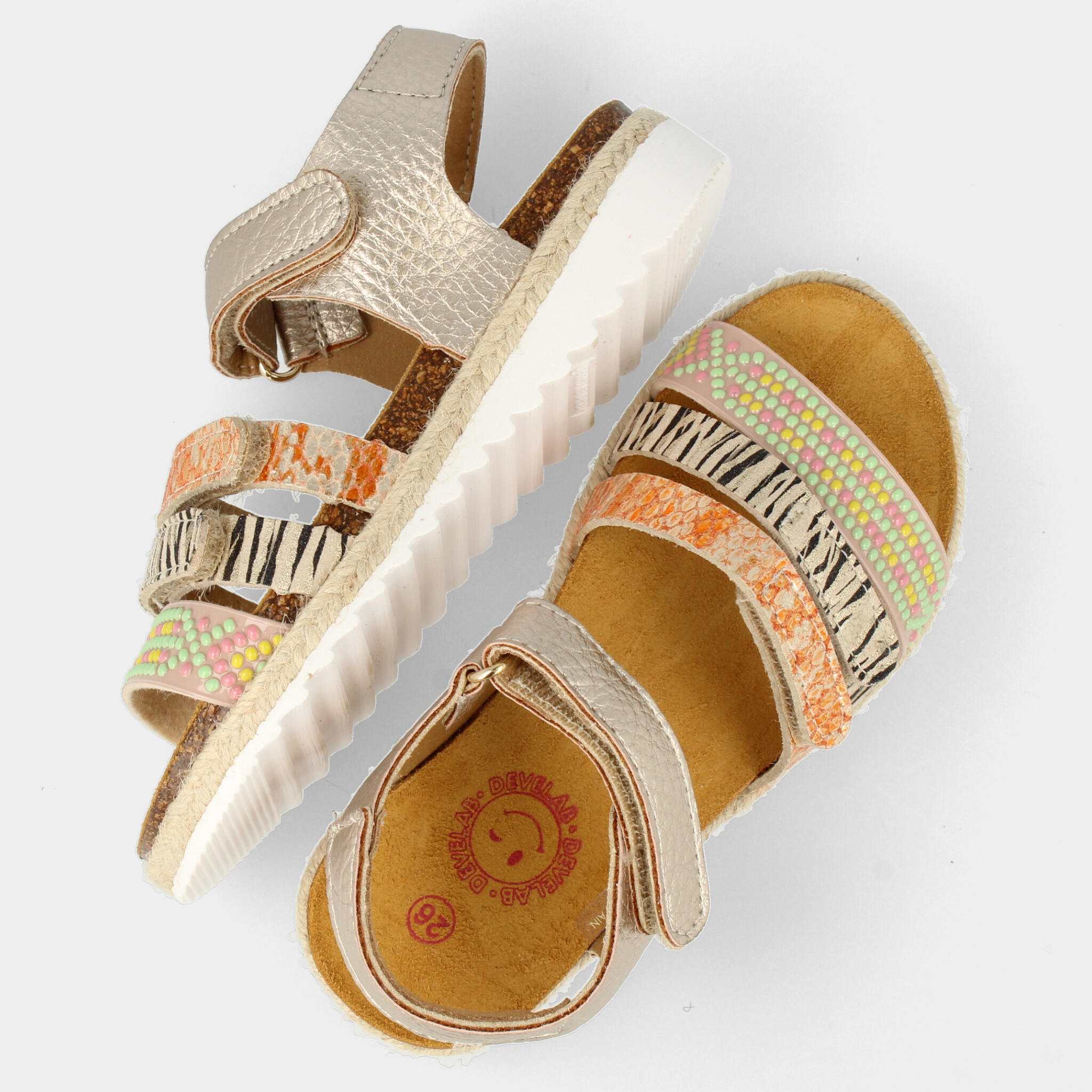 Gouden metallic sandalen | 48480