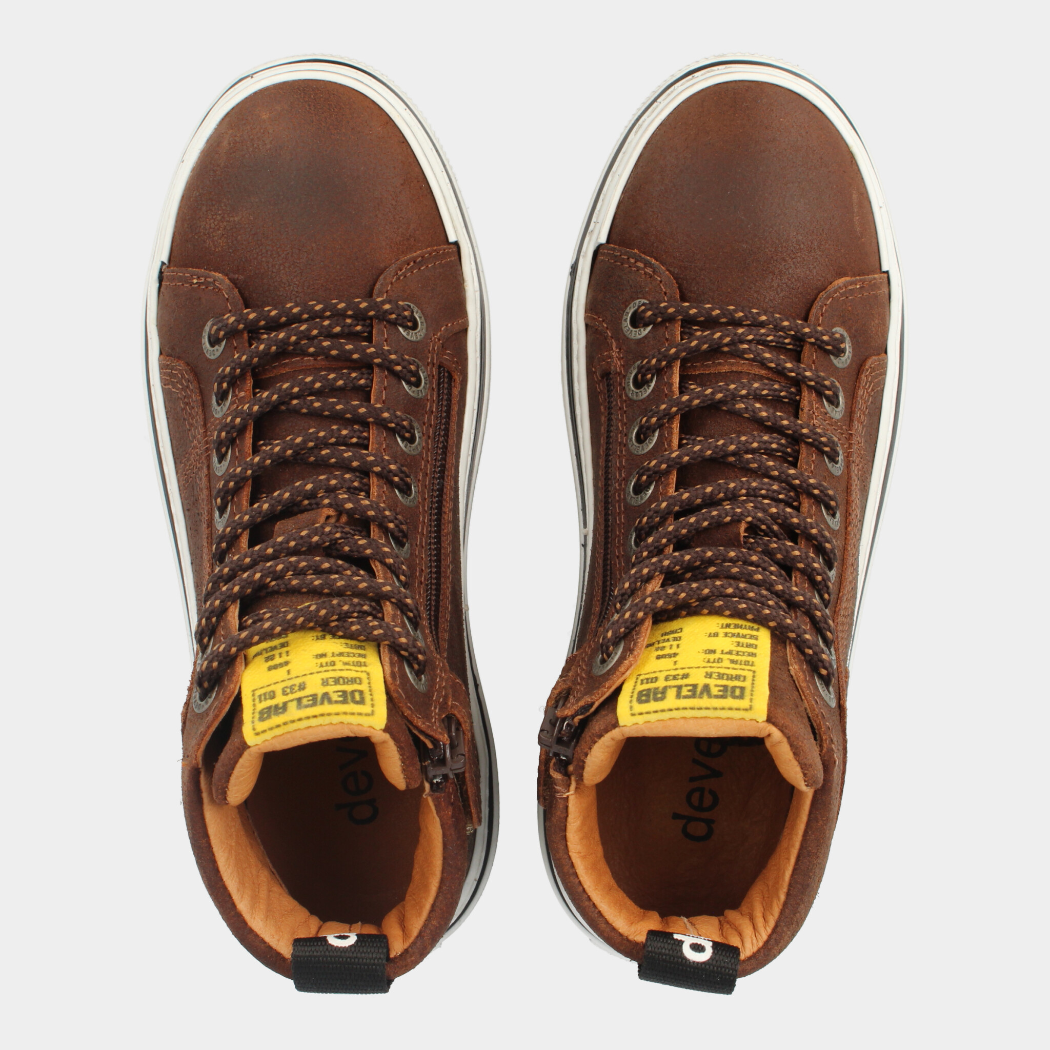 Hoge Cognac Sneakers | Develab 45729