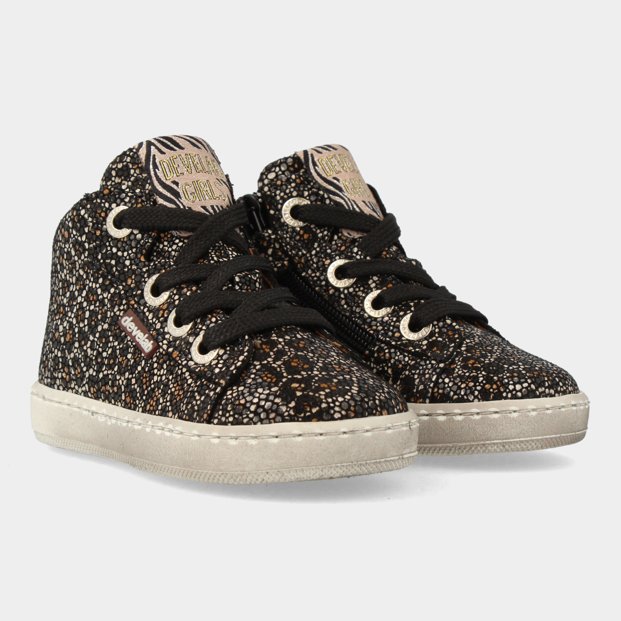 Beige veterschoenen voor meisjes 41420