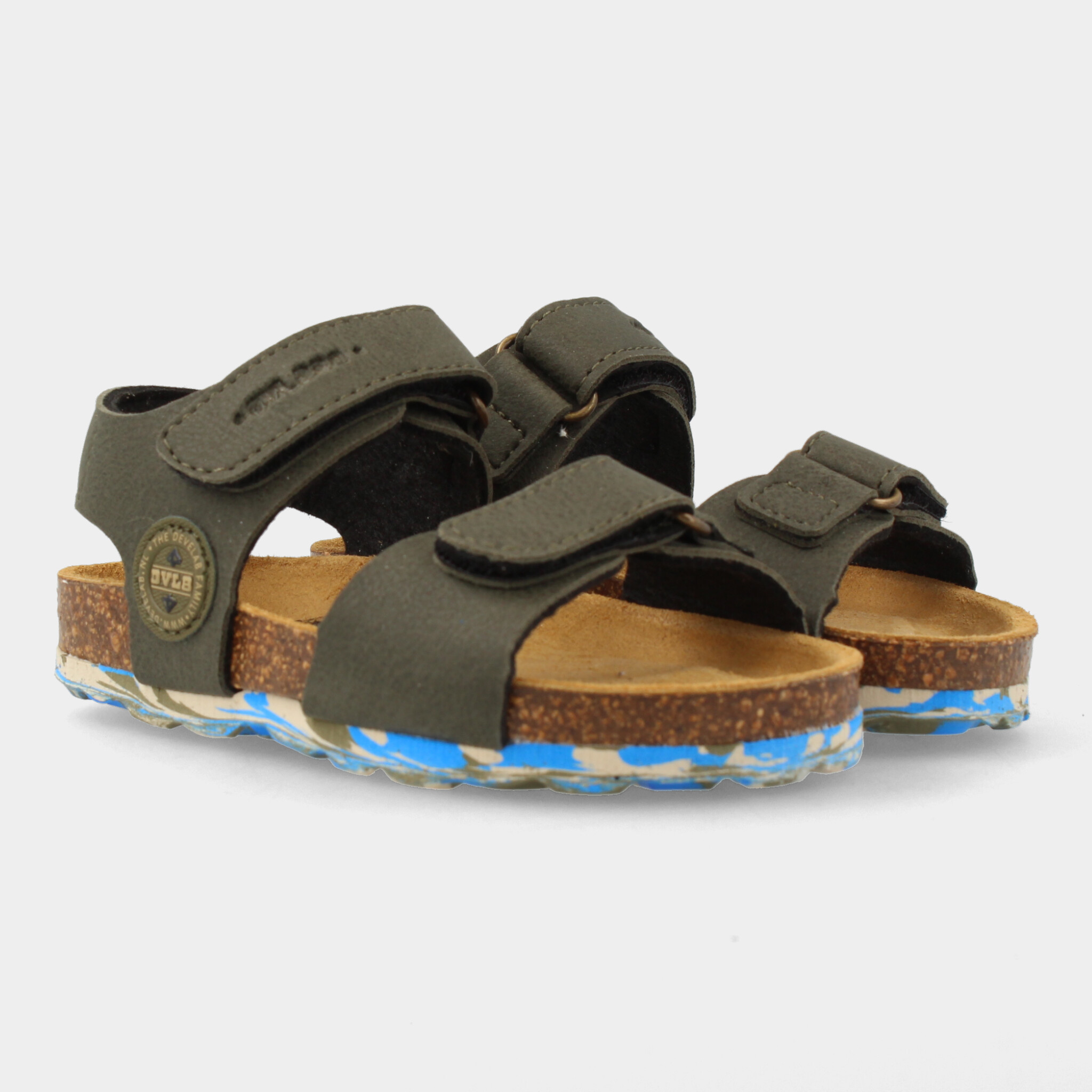 Groene sandalen met blauwe zool |  48213