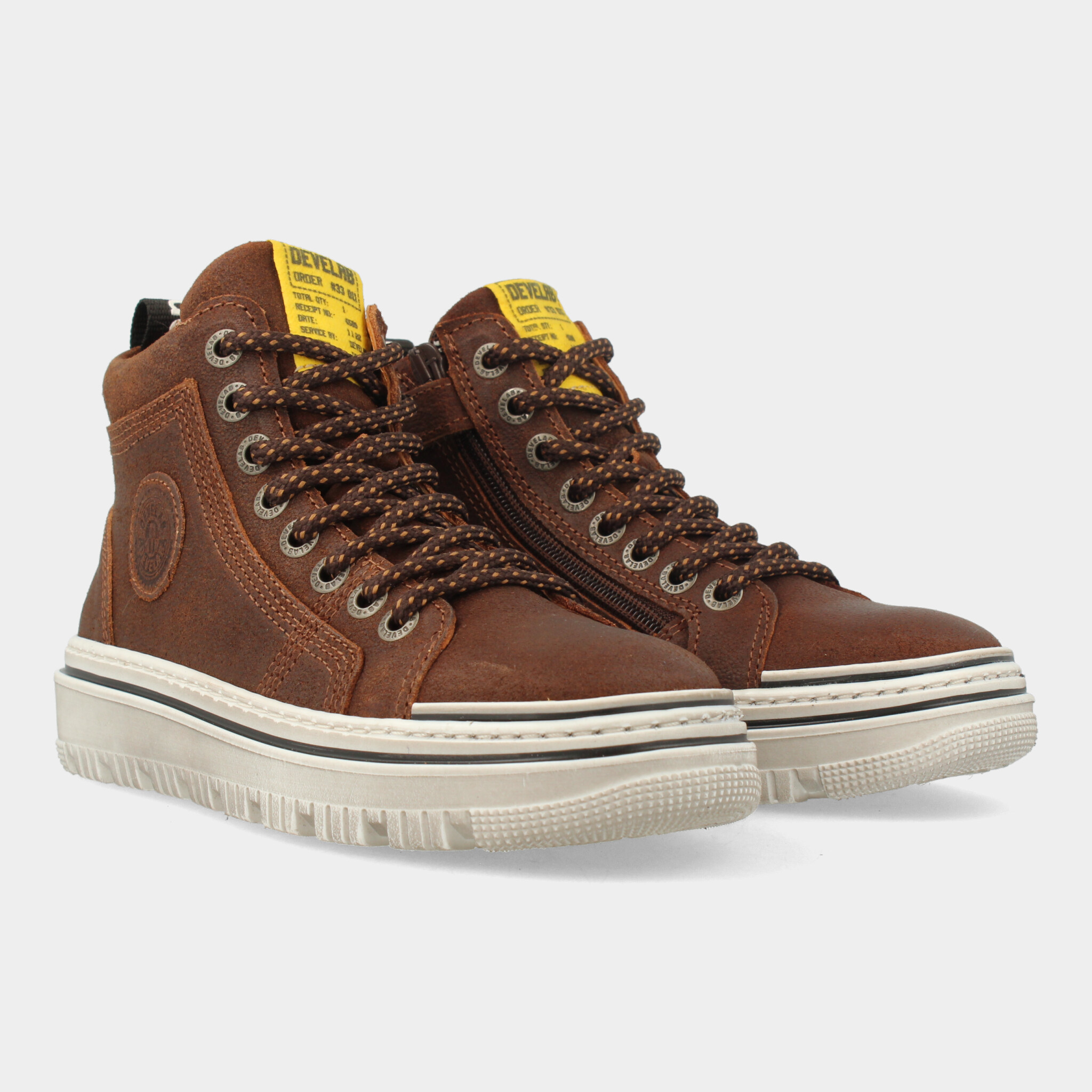 Hoge Cognac Sneakers | Develab 45729