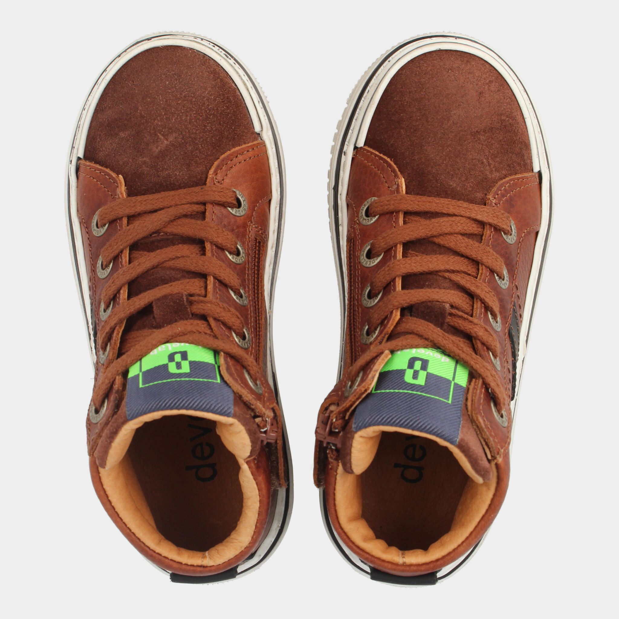 Hoge Cognac Sneakers | Develab 45709