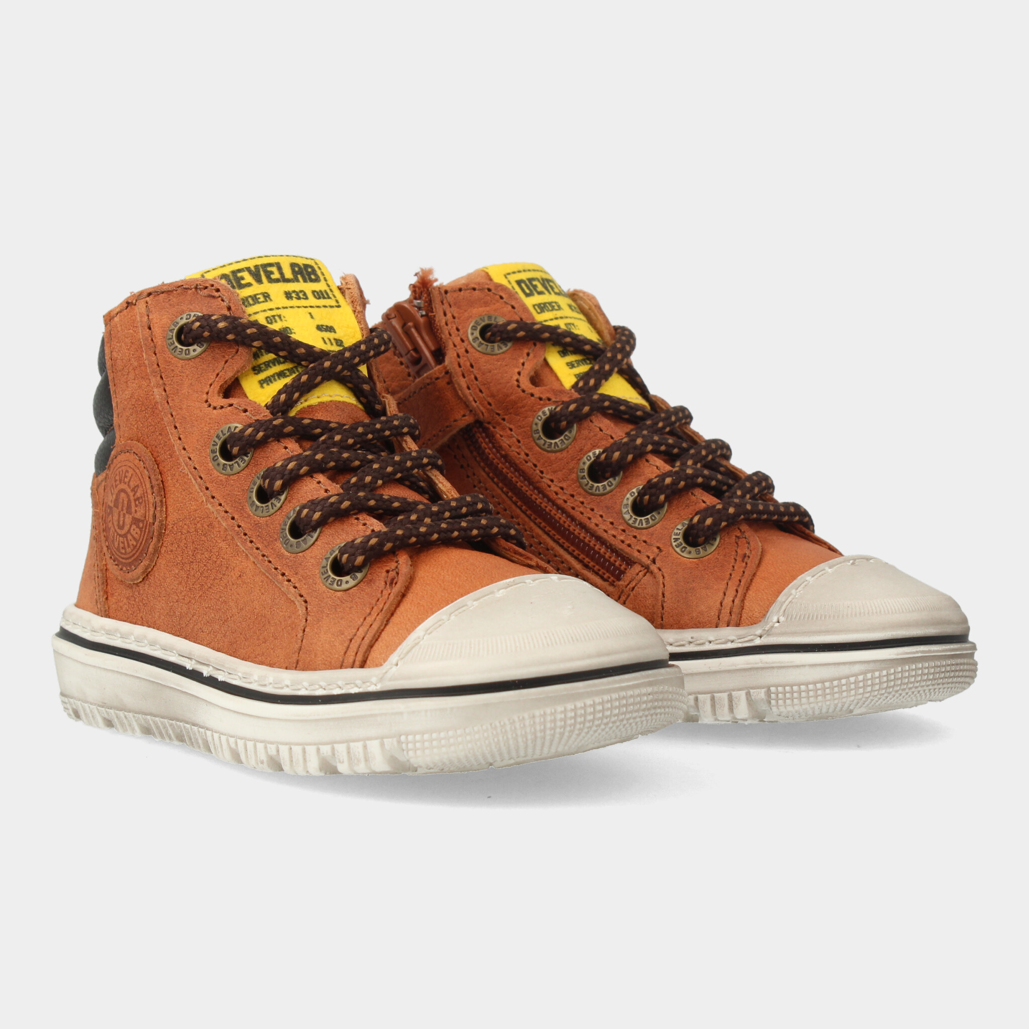 Hoge Cognac Sneakers | Develab 45657