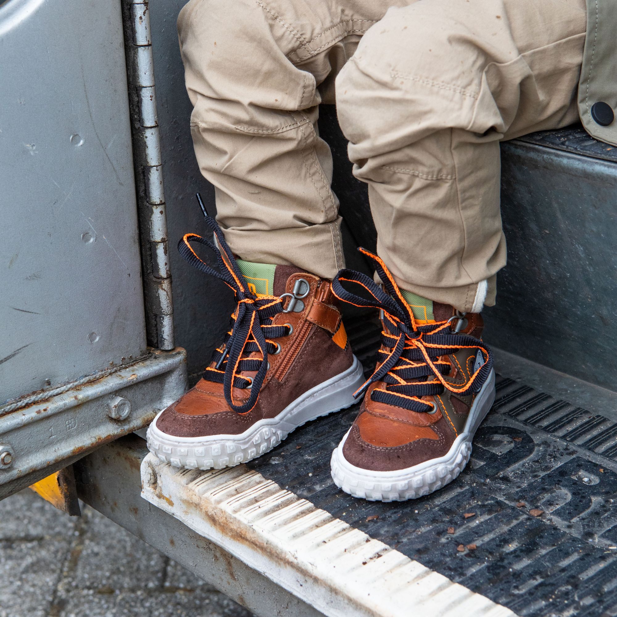 Hoge Cognac Sneakers | Develab 45687