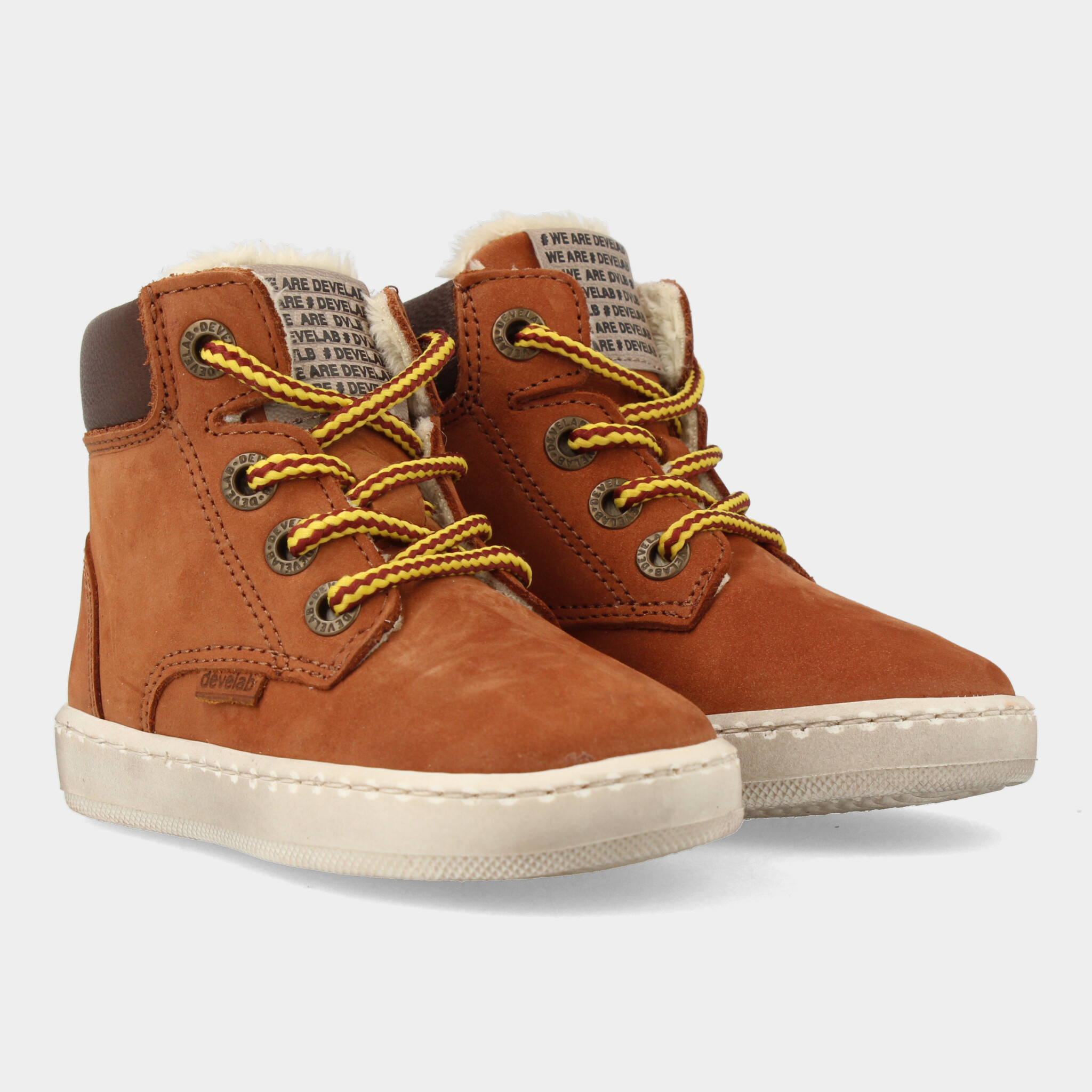 Hoge Cognac Nubuck Sneakers | Develab 41855