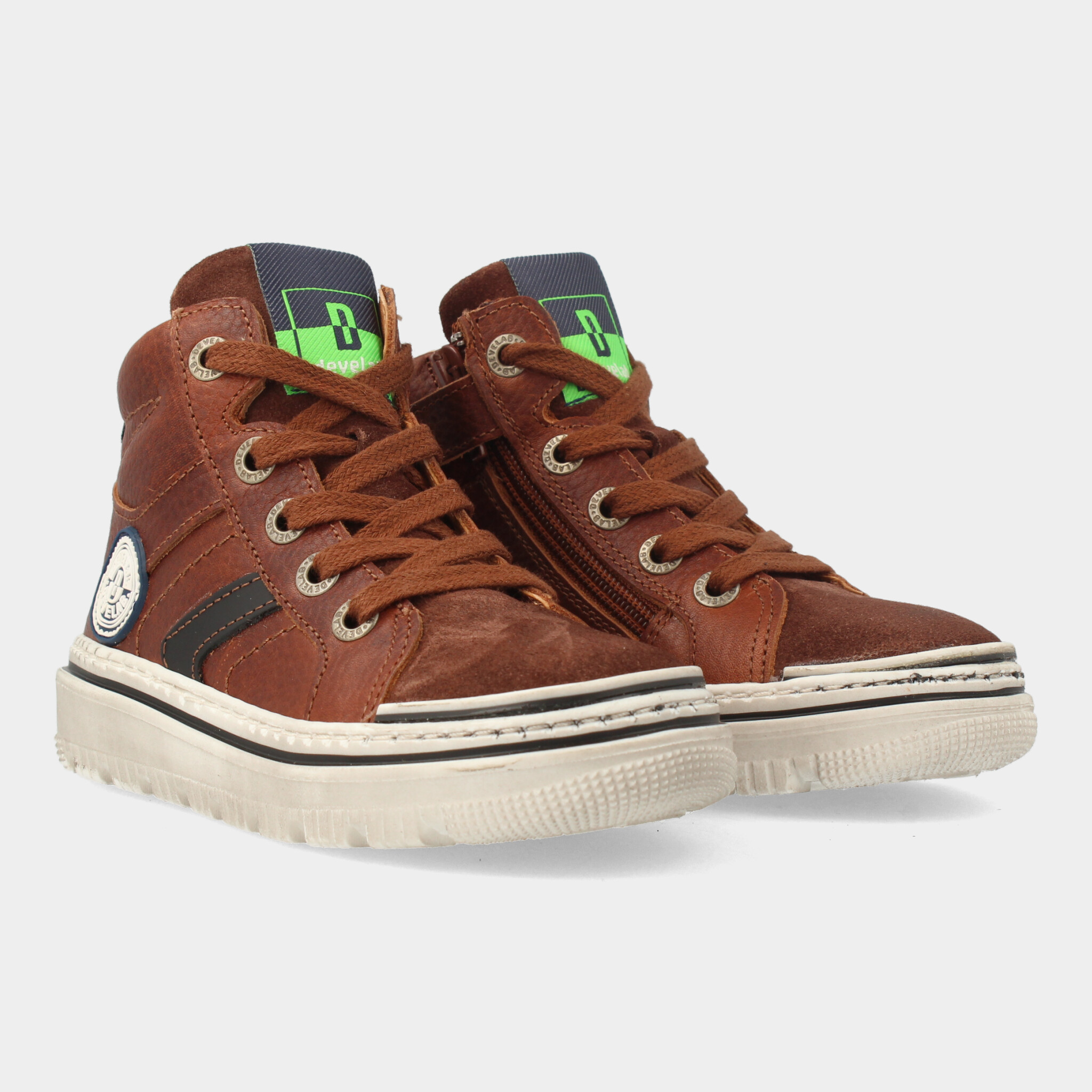 Hoge Cognac Sneakers | Develab 45709