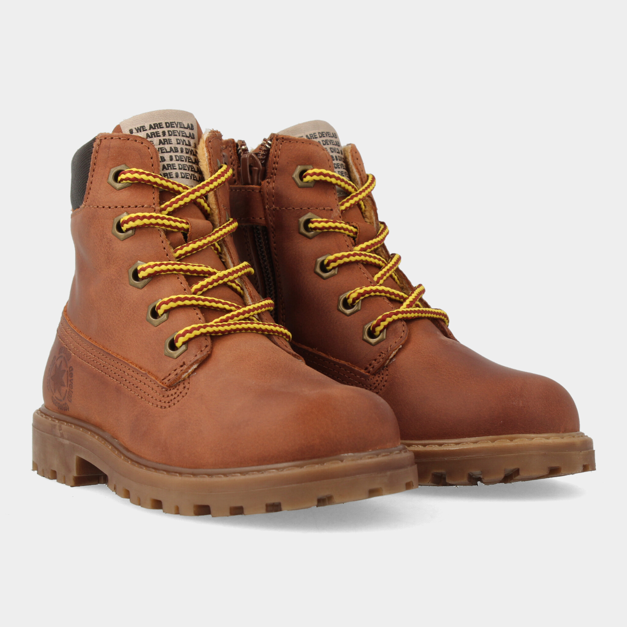 Cognac Nubuck Veter Boots | Develab 41073